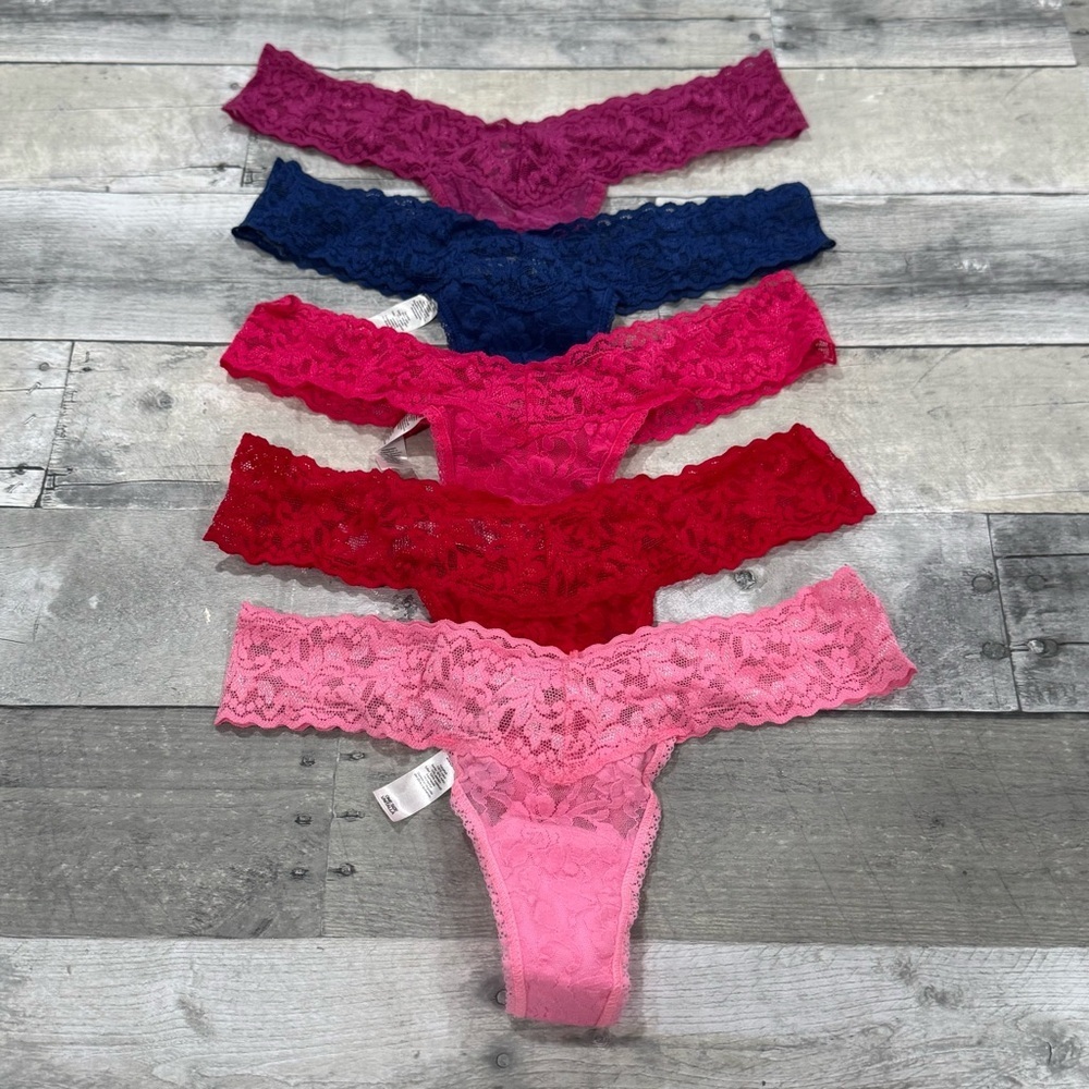 HANKY PANKY Low Rise Thongs 5-Pack Assorted Colors O/S - Picture 2 of 5